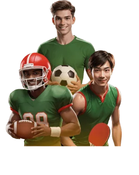 Greenluck Motive zu Fußball, American Football und Tischtennis